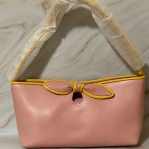 Furla Bowtie Leather Baguette Shoulder Handbag